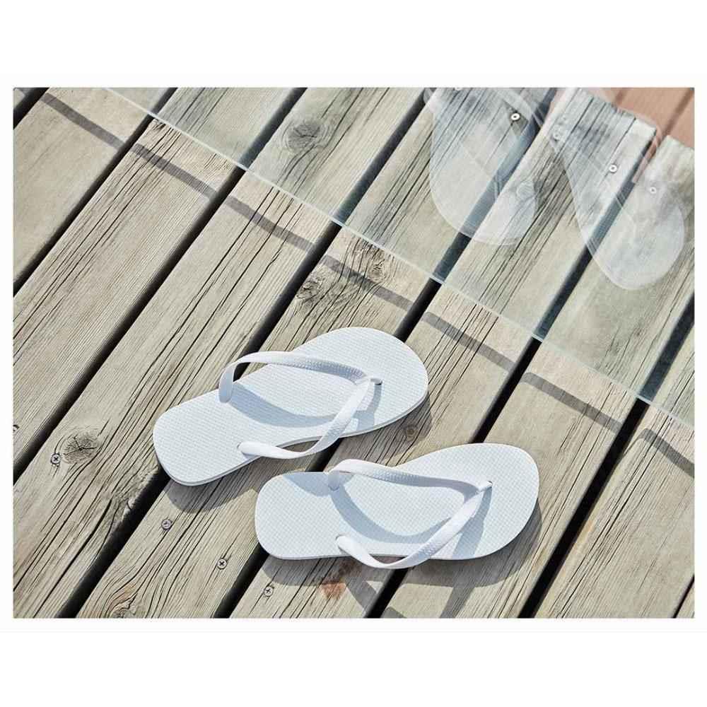 Xiaomi UREVO Unisex Fashion Flip Flops Soft Non-slip Lightweight Couple Beach Slippers EU36 - White