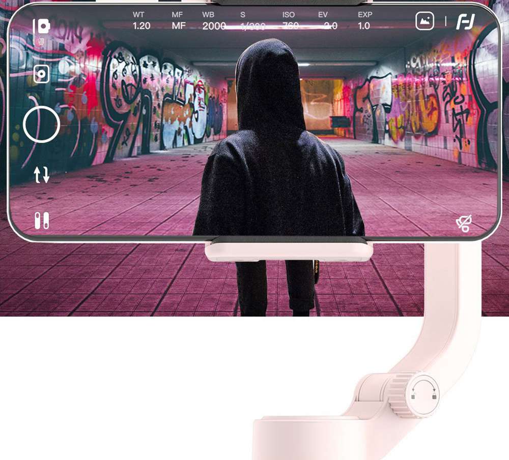 Feiyu Tech VLOG 3-Axis Handheld Gimbal Stabilizer for Smartphone - Pink