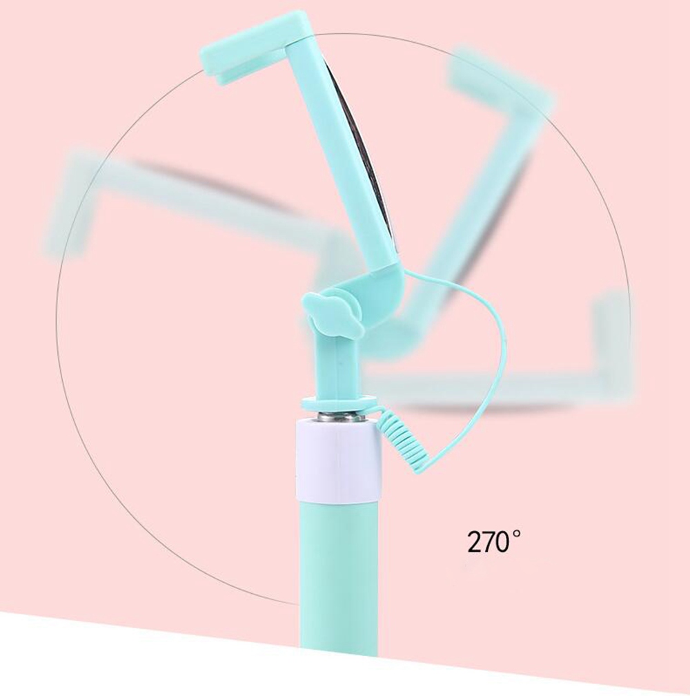 Mini Selfie Stick Universal Camera Artifact Portable Folding Self-timer Stick - Pink