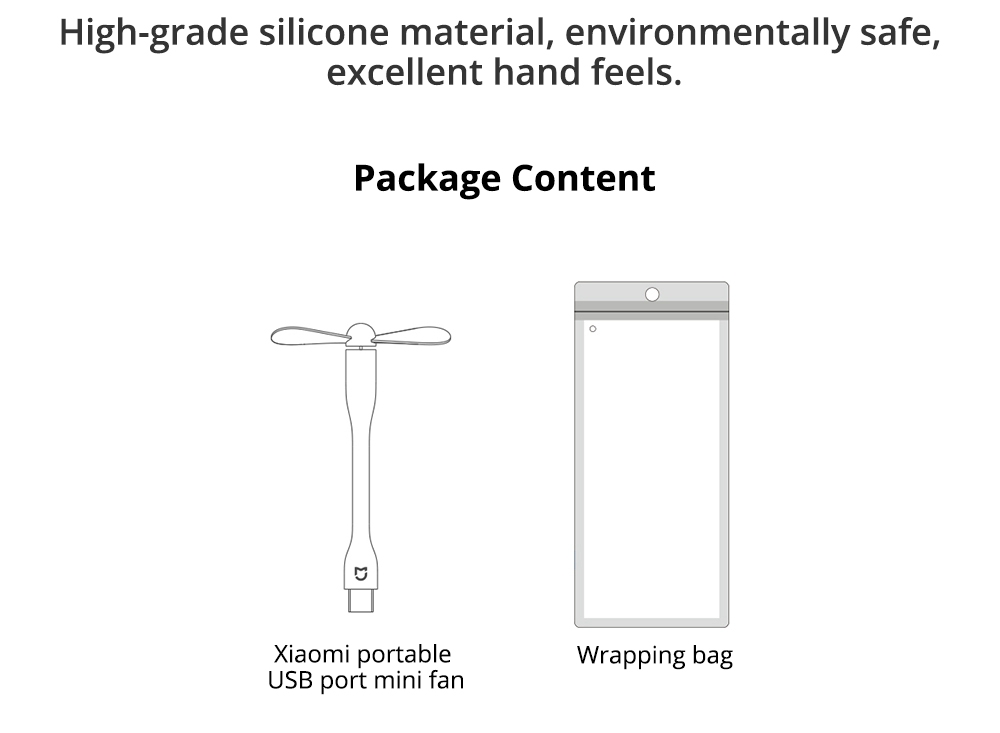 Xiaomi Mijia Portable USB Port Detachable Low Power Consumption Mute Mini Fan - Blue