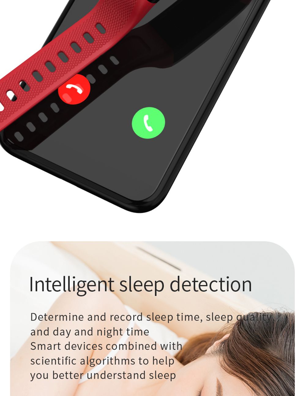 Makibes C20S Smart Bracelet Blood Oxygen Blood Pressure Monitor 1.14 Inch LCD Color Touch Screen IP67 Water Resistant Heart Rate Wristband - Black