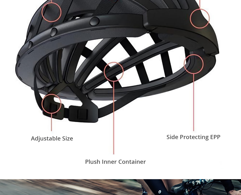 Foldable Mountain Bike Helmet Cycling Helmet For KUGOO S1 Scooter - White