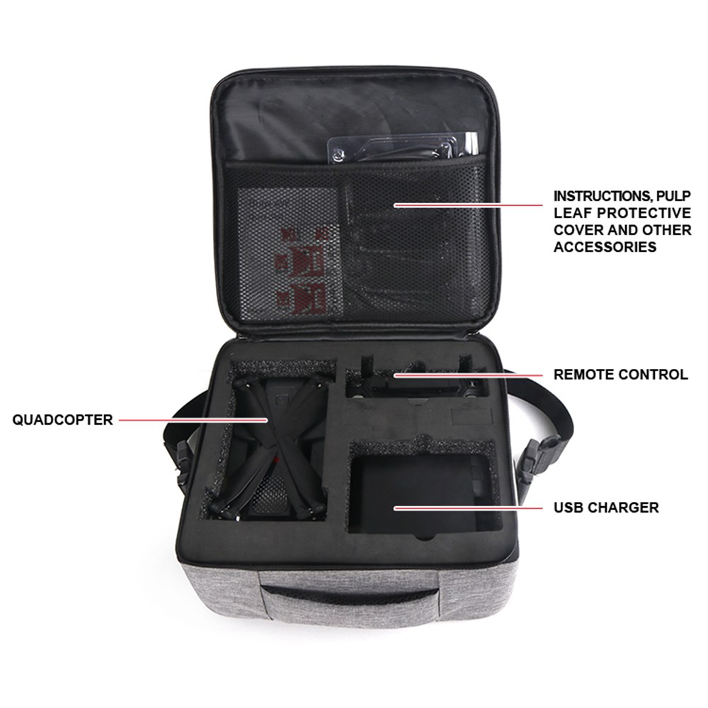 Waterproof One-shoulder Portable Storage Backpack For MJX Bugs 4 W B4W JJRC X11 Eachine EX3 RC Drone