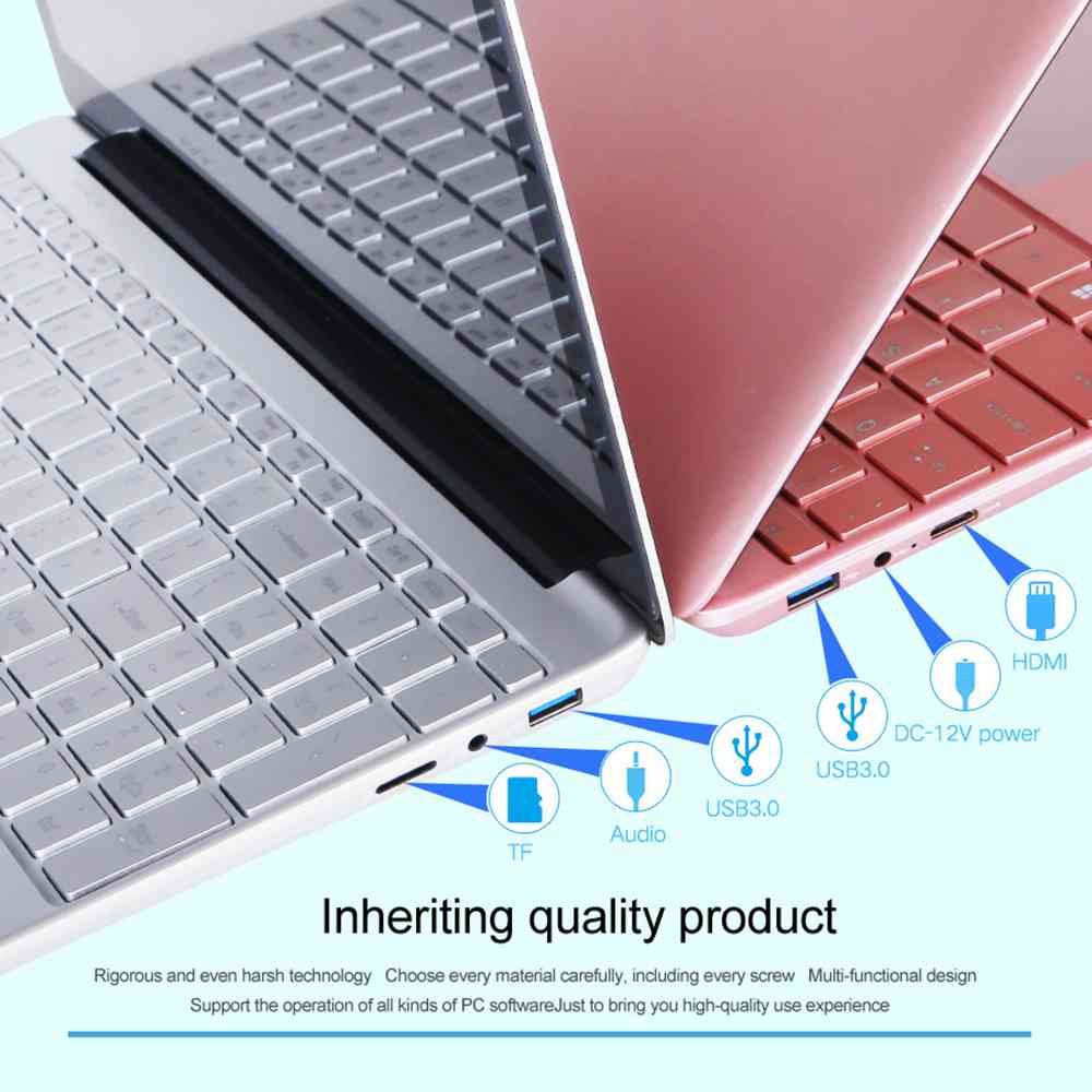 Cenava P151 Laptop Intel Celeron J3455 Quad Core 15.6" 1920*1080 Windows 10 8GB RAM 256GB SSD - Rose Gold