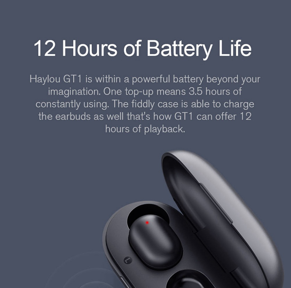Haylou GT1 Fingerprint Touch Bluetooth 5.0 TWS Earphones Siri Google Assistant IPX5 Noise Cancelling - Black 20 Haylou GT1 Bluetooth 5.0 TWS Earphones in-Ear Siri Google Assistant IPX5 Noise Isolation