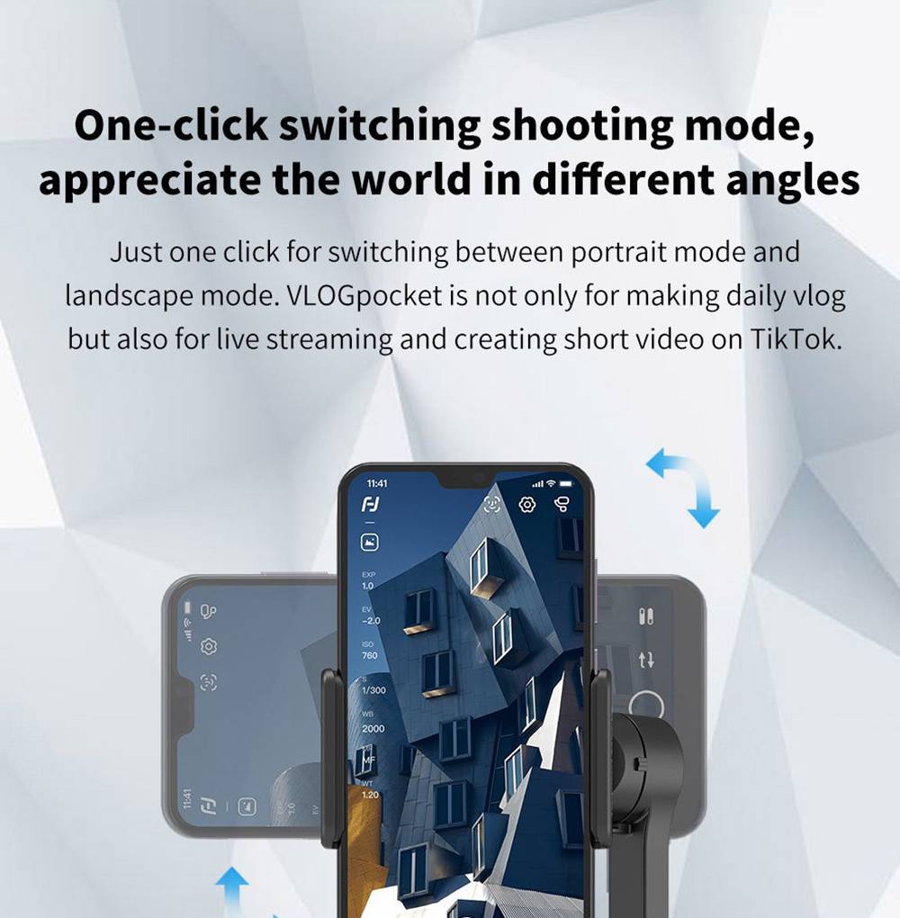 Feiyu Tech VLOG 3-Axis Handheld Gimbal Stabilizer for Smartphone - Pink