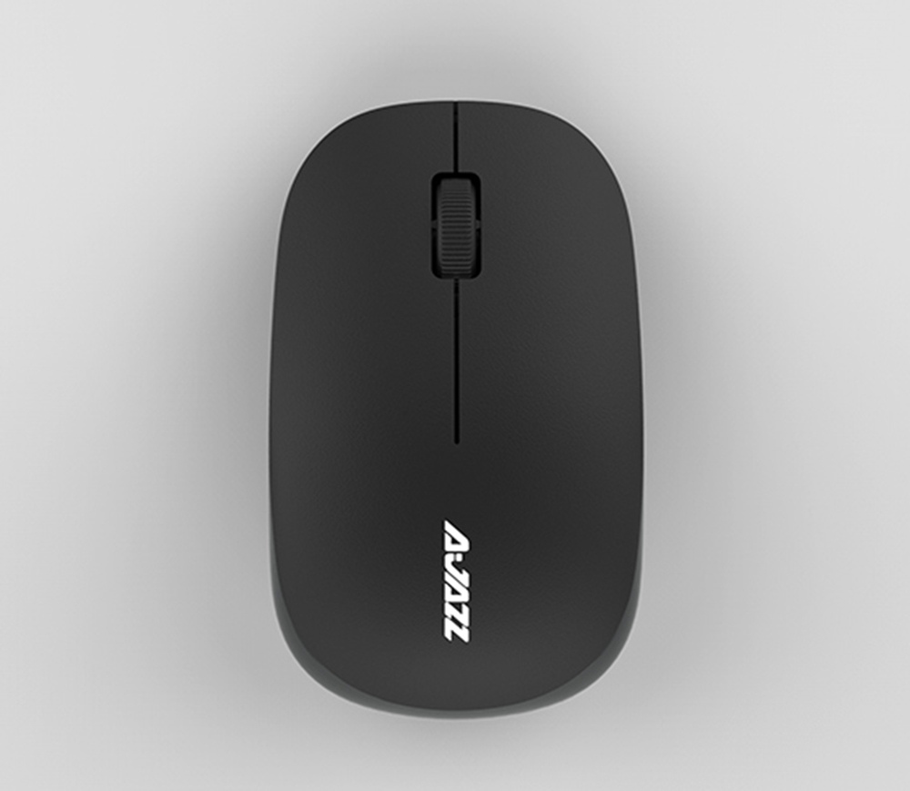 Ajazz A2080i Wireless Keyboard Mouse Set Mute Lightweight Waterproof Portable - Black