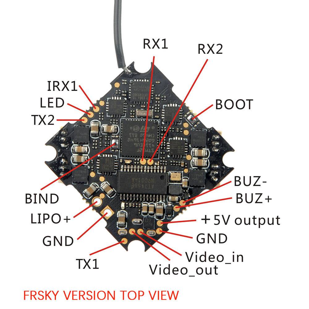 Happymodel Crazybee F4 Pro V3.0 2-4S Brushless Flight Control Built-in 10A Blheli_S 4IN1 5V/1A BEC For FPV Racing Drone - Compatible Frsky Receiver