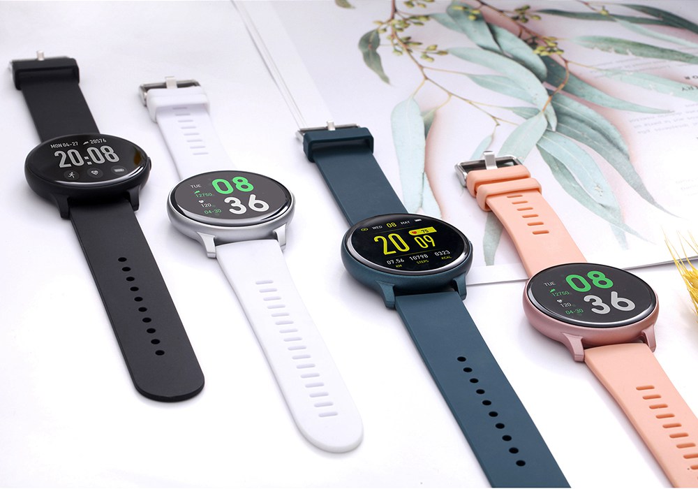 Model-KW19 SmartWatch 1.3 Inch TFT HD Screen IP67 Bluetooth 4.0 Heart Rate Blood Pressure Monitor - Black