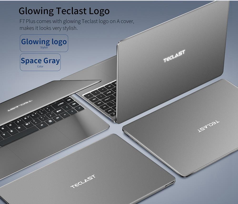 Teclast F7 Plus Laptop Intel Celeron N4100 Quad Core 14 Inch 1920*1080 IPS Screen Windows 10 8GB RAM 256GB SSD - Silver