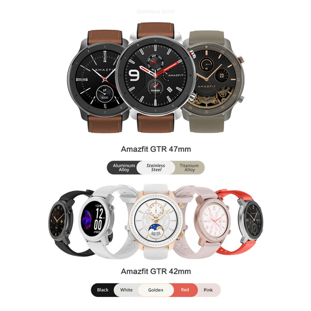 Xiaomi AMAZFIT GTR Smartwatch 1.39 Inch Retina Display 5ATM Water Resistant GPS 47mm Global Version- Aluminum Alloy