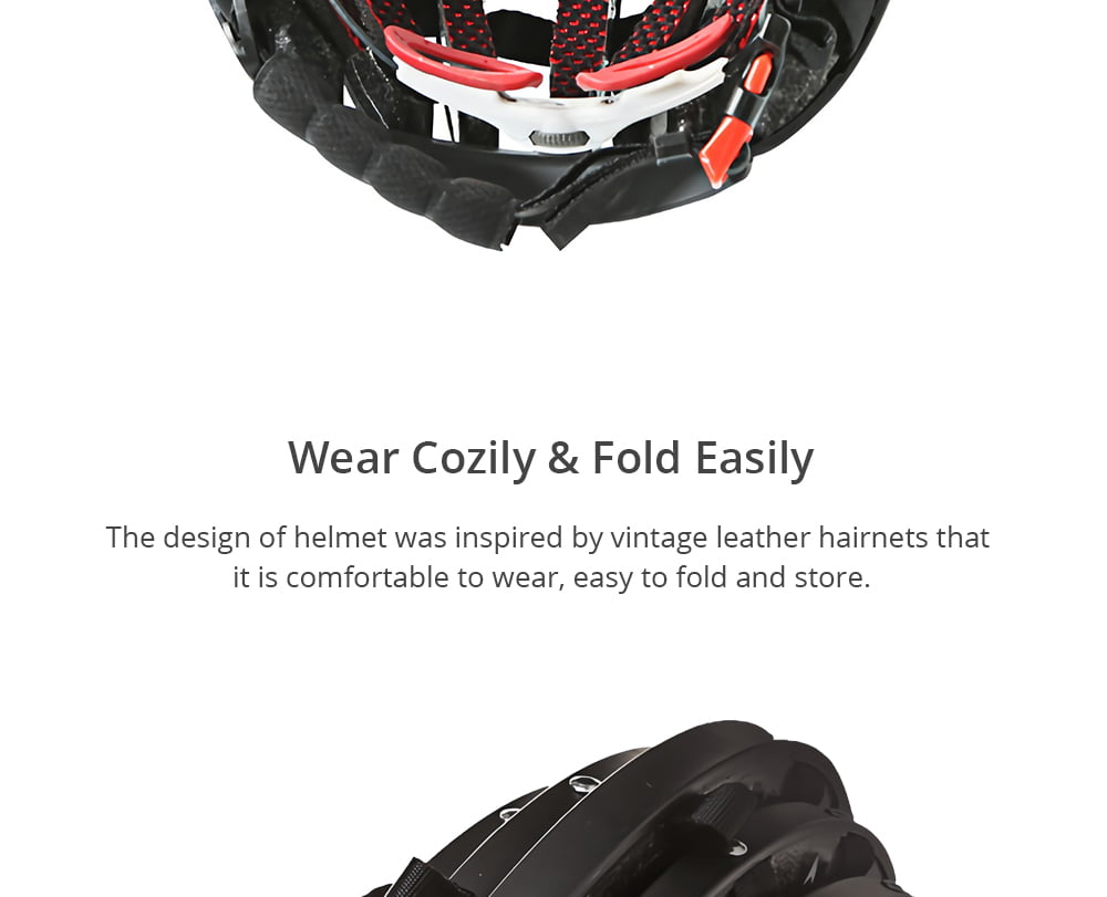 Foldable Mountain Bike Helmet Cycling Helmet For KUGOO S1 Scooter - White