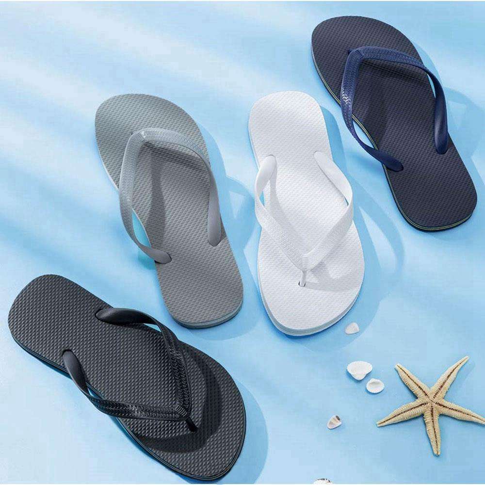 Xiaomi UREVO Unisex Fashion Flip Flops Soft Non-slip Lightweight Couple Beach Slippers EU36 - White