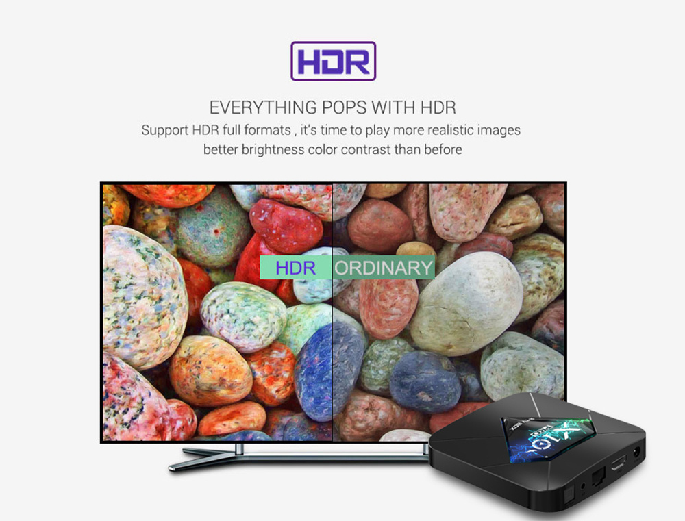 R-TV BOX X10 PRO Amlogic S905X2 Android 8.1 4GB DDR4 64GB eMMC 4K TV Box with LED Display Dual Band WiFi Bluetooth LAN USB3.0