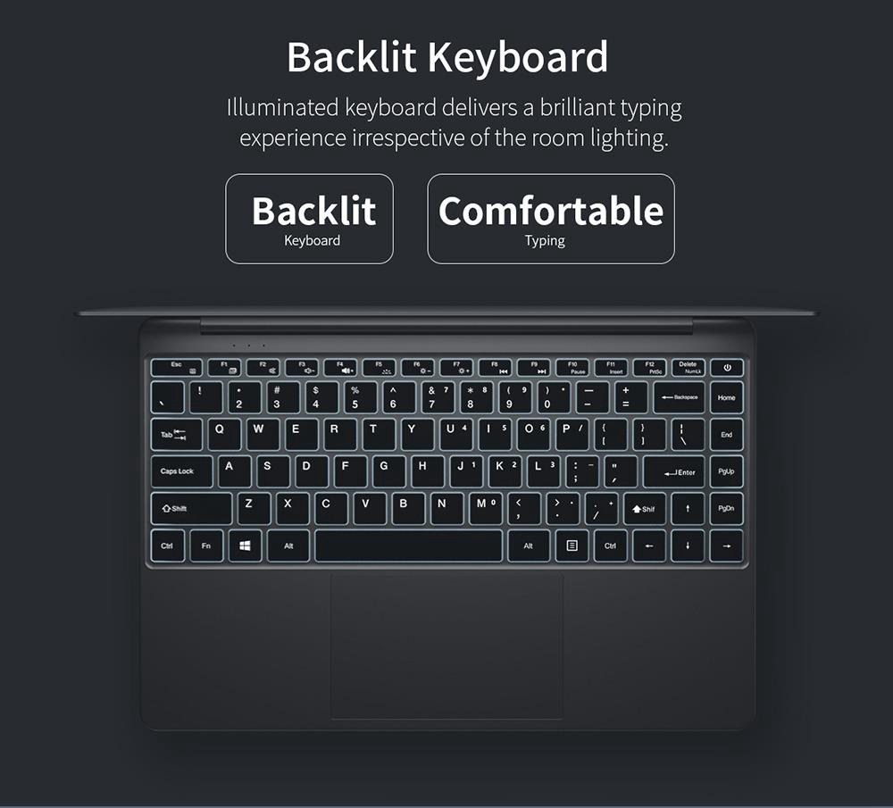 Teclast F7 Plus Laptop Intel Celeron N4100 Quad Core 14 Inch 1920*1080 IPS Screen Windows 10 8GB RAM 256GB SSD - Silver