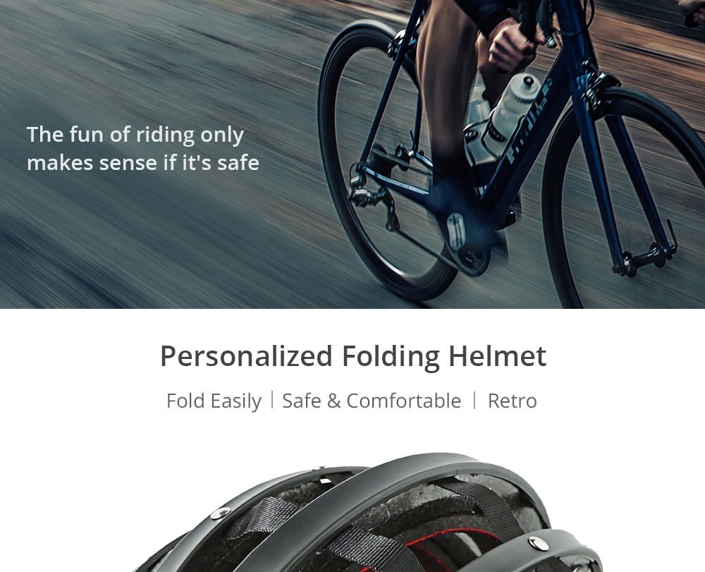 Foldable Mountain Bike Helmet Cycling Helmet For KUGOO S1 Scooter - White