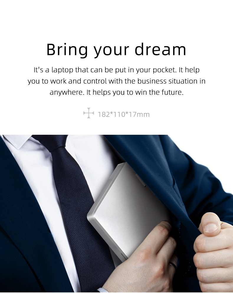 One Netbook One Mix 1S Yoga Pocket Laptop Intel Celeron 3965Y Dual-Core (Silver) + Original Stylus Pen (Silver)