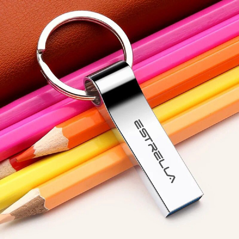 ESTRELLA 64GB USB Flash Disk Portable Keyring USB2.0 Interface Mass Storage Support Hot Plug - Silver