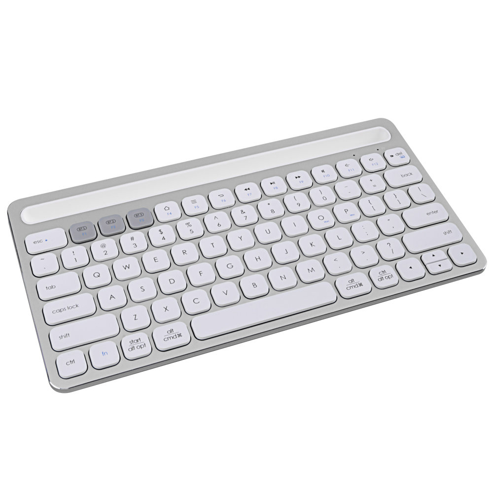 FD ik8500 Portable Wireless Bluetooth Keyboard Ultra Slim Mute Metal Panel 78 Keys - Black