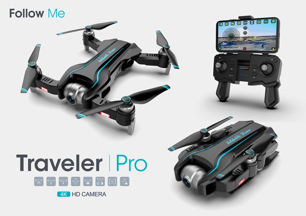 S17 4K 5G WIFI Foldable RC Quadcopter With Dual Camera Switchable Optical Flow Positioning RTF - Bag Version