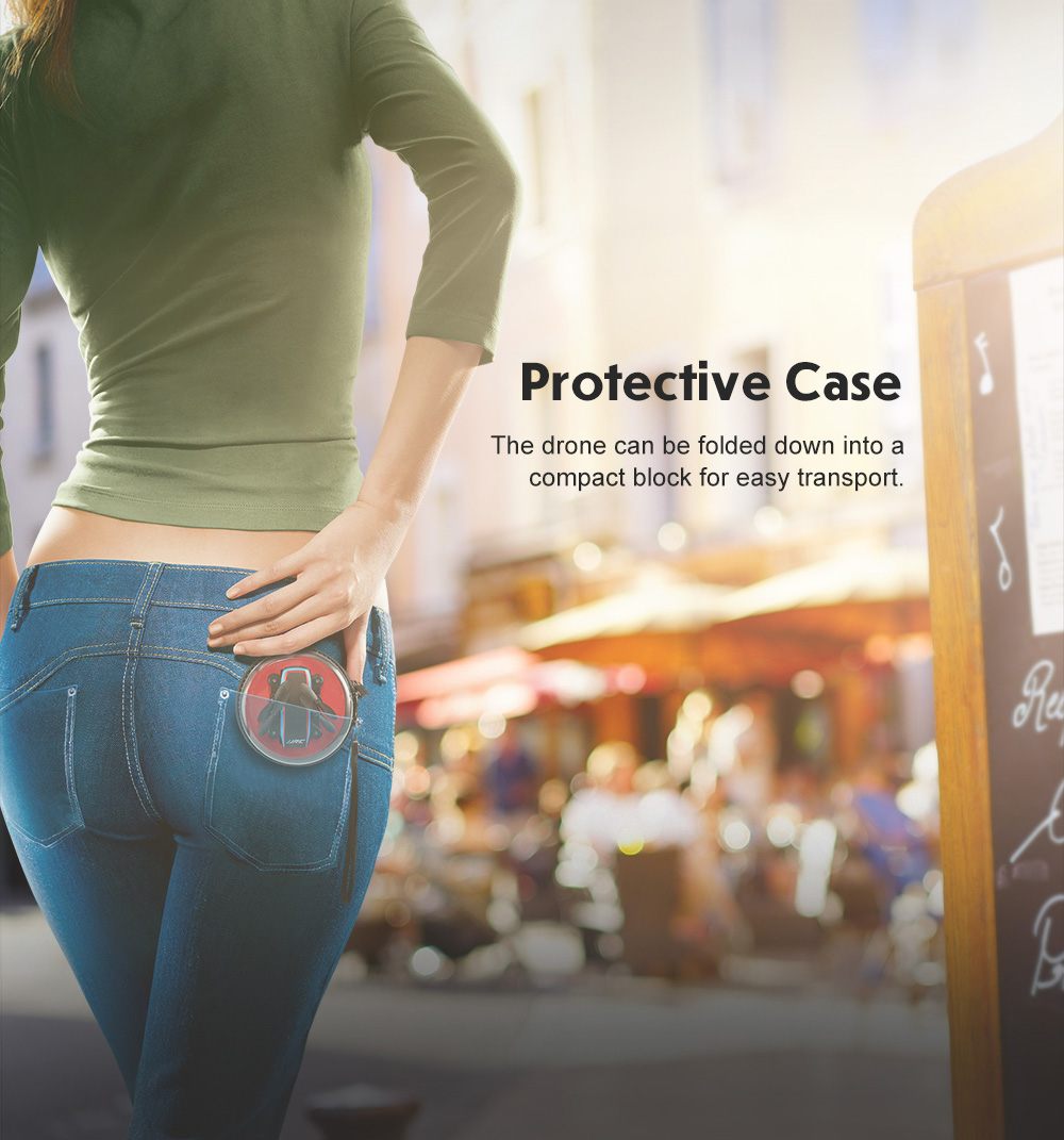 JJRC H53W Shadow WIFI FPV Foldable Drone with 480P Camera Altitude Hold Mode RC Quadcopter BNF - Black