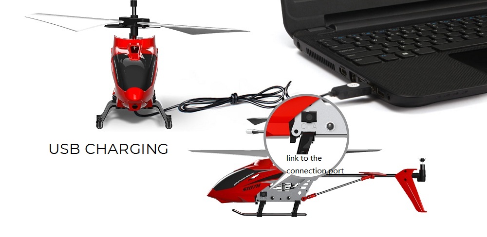 Syma S107H 2.4G 3CH RC Helicopter Alloy Copter Built-in Gyro RTF - Yellow