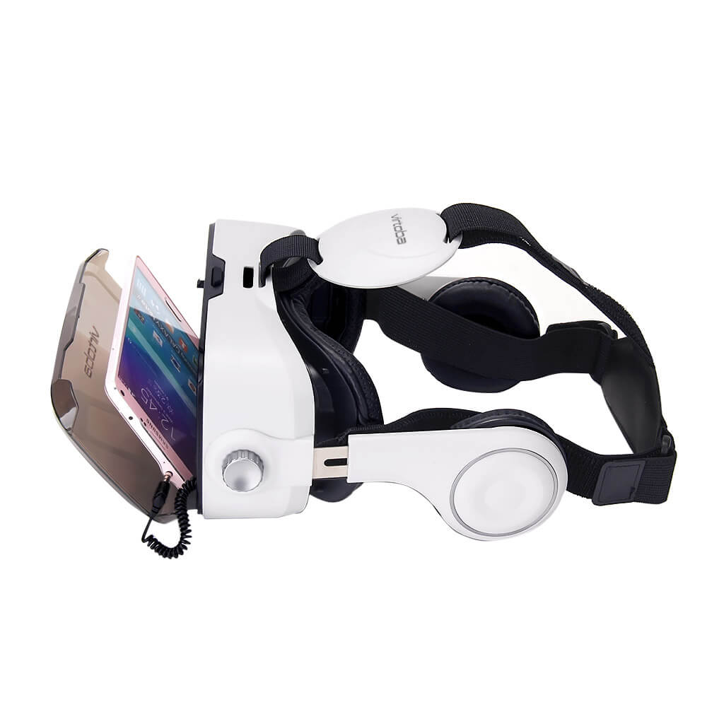 [Spain Stock]Virtoba X5 VR Box 3D VR Virtual Reality Headset 120 Degrees FOV Immersive 3D Movie Video Game Headset with Bluetooth Gamepad Headphone for 4-6 Inch Smartphone