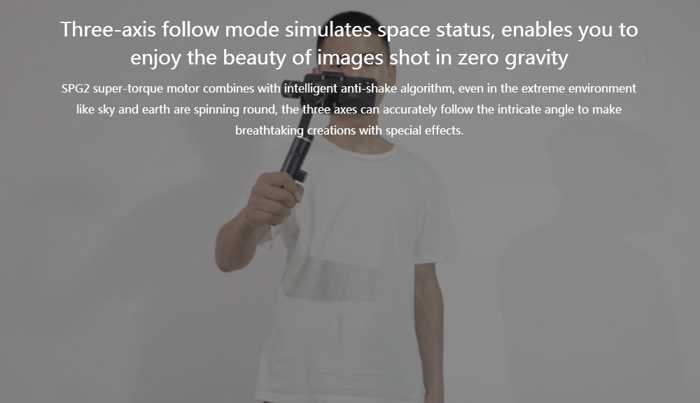 Feiyu Tech SPG2 3-Axis Anti-splash Brushless Handheld Gimbal Stabilizer with OLED Display for Smartphone