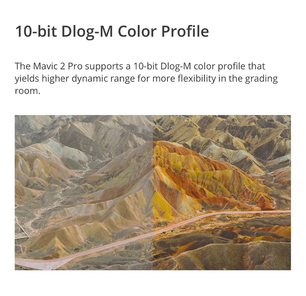 DJI Mavic 2 Pro 3-Axis Gimbal 1" CMOS Sensor Hasselblad Camera 10-bit Dlog-M Color Profile Foldable RC Drone RTF