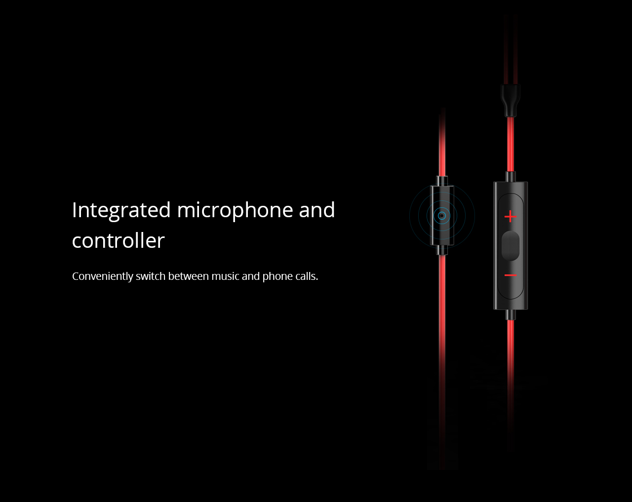 Tronsmart Encore Lightning In-Ear Headphone with Built-in LAM and DAC for iPhone iPod and iPad  - Red & Black