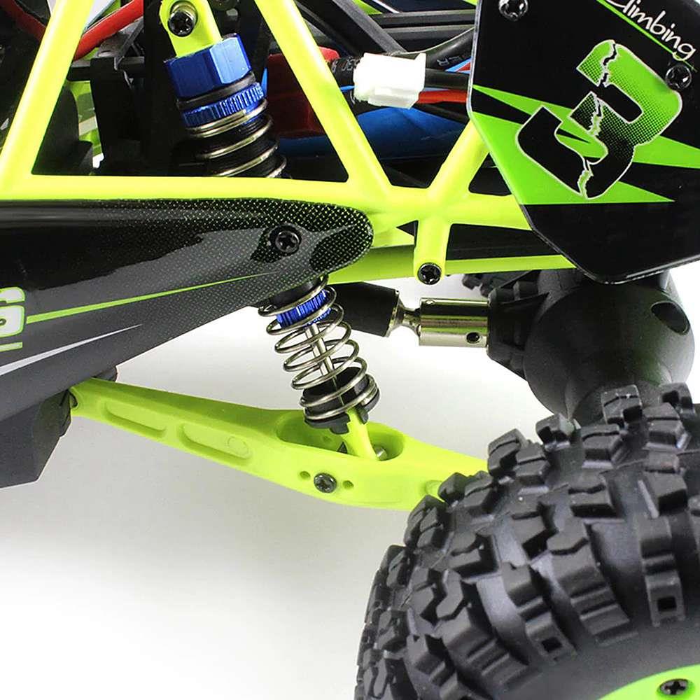 Upgraded WLtoys 12428 1:12 2.4G 4WD Off-road Vehicles with LED Lights RC Car RTR - Green