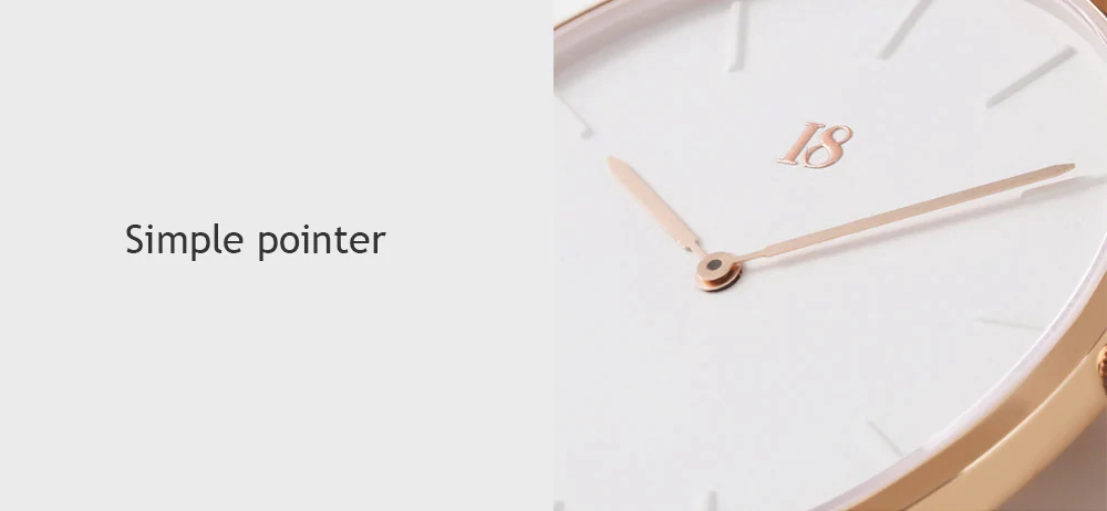Reloj de cuarzo para hombres Xiaomi I8 Movimiento de cuarzo para ciudadanos de acero inoxidable - Blanco