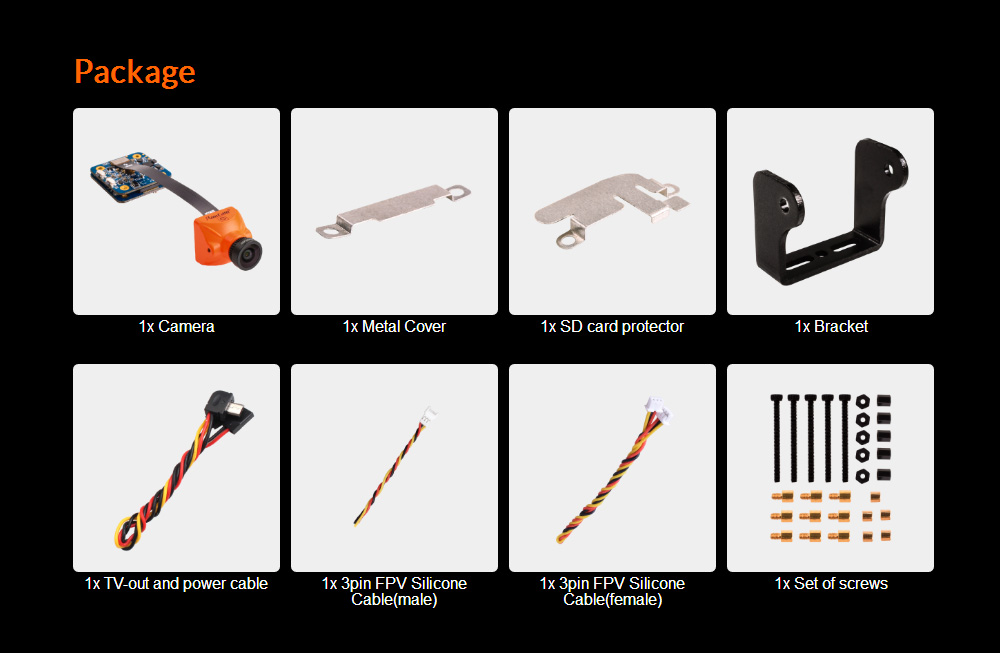 Runcam Split Mini N/P Switchable FOV 130 Degree 1080P/60fps Low Latency WDR FPV Camera for RC Drone