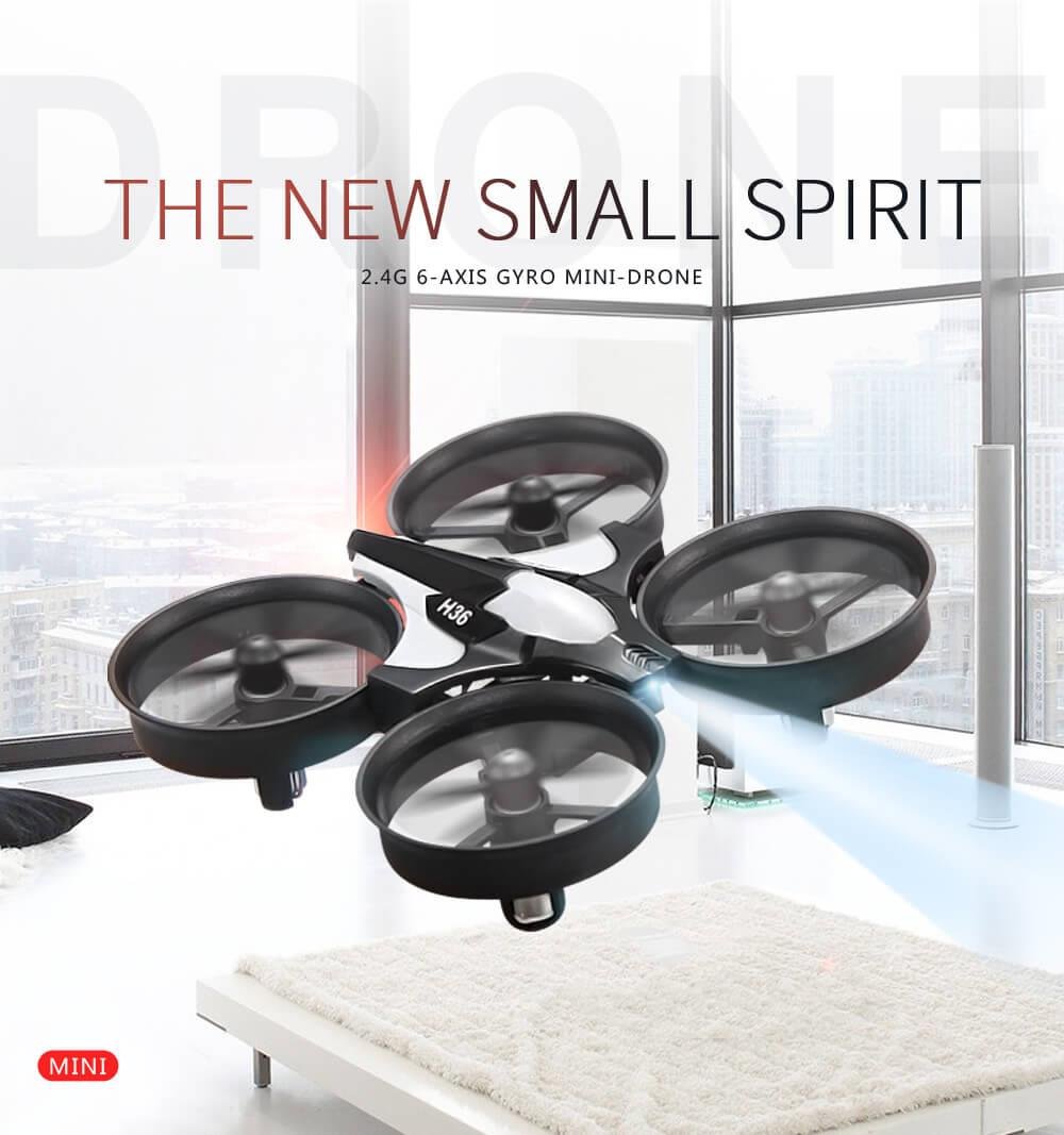 JJRC H36 MINI 2.4G 4CH 6Axis Gyro Headless Mode RC Quadcopter RTF Dark Gray - Three Batteries