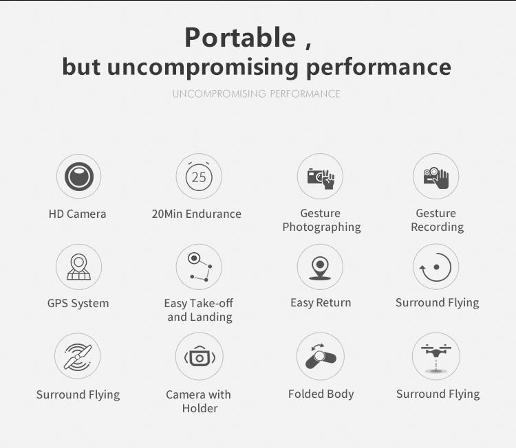 AOSENMA CG033 5G 1080P FHD WIFI FPV Self-stable One-Axis Gimbal Foldable Brushless RC Quadcopter with GPS Follow Me Mode RTF - Blue
