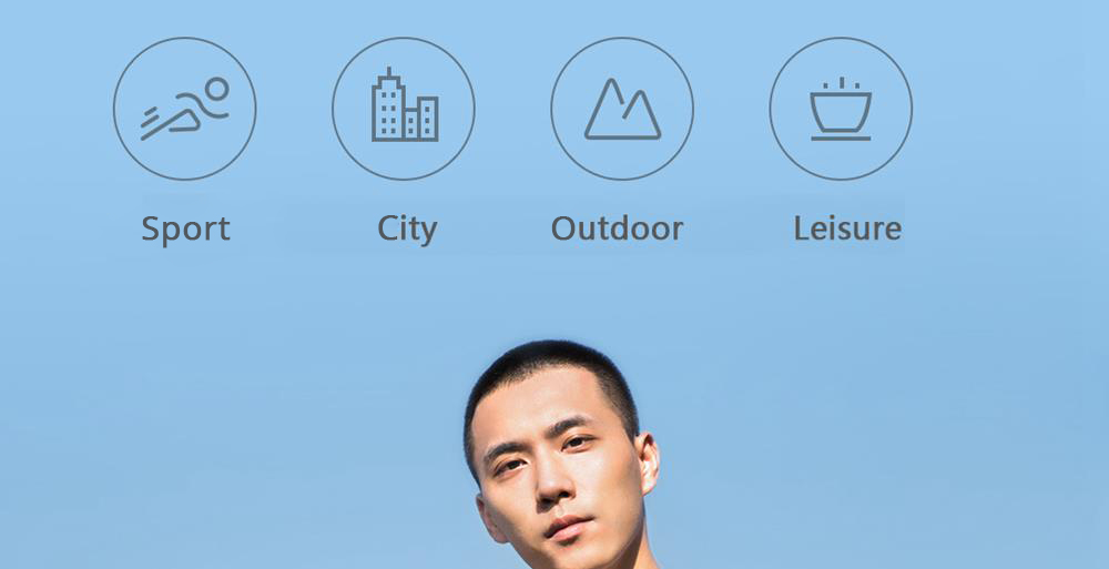 Xiaomi Men Backpack Jacket Water-resistant Sport Coat Size M -Khaki Gray