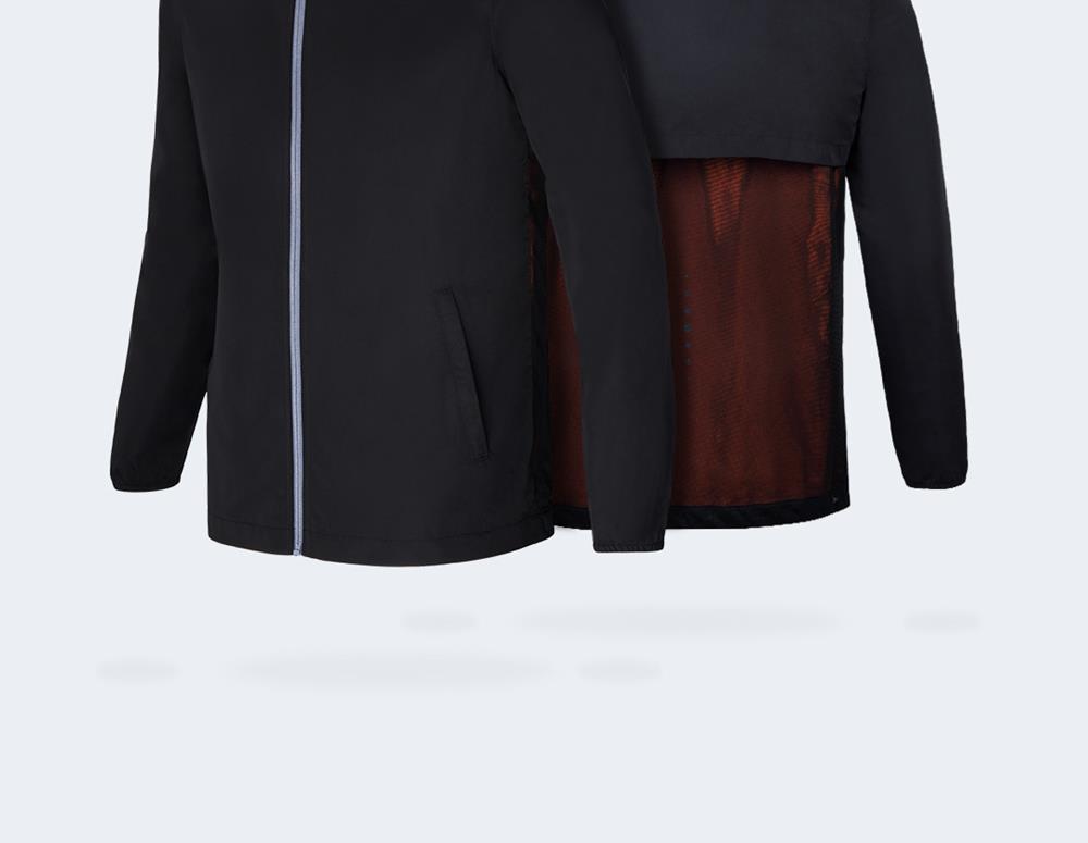 Xiaomi Men Backpack Jacket Water-resistant Sport Coat Size M -Khaki Gray