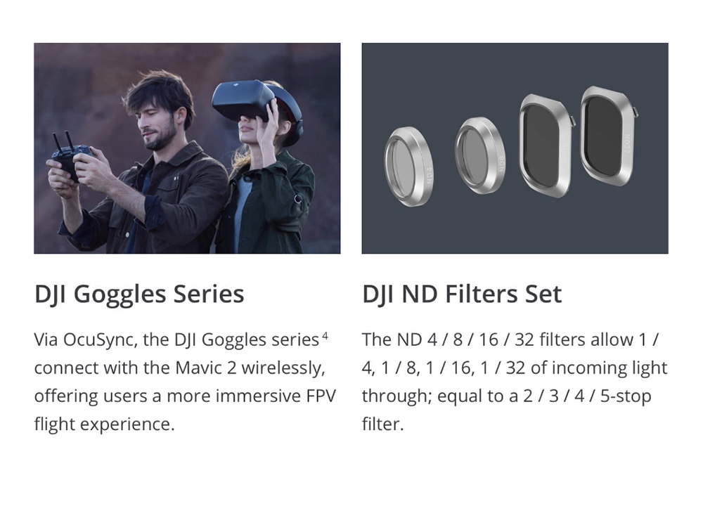 DJI Mavic 2 Zoom 3-Axis Gimbal Camera 1/2.3" CMOS Sensor 2x Optical Zoom 48MP Super Resolution Photo Foldable RC Drone