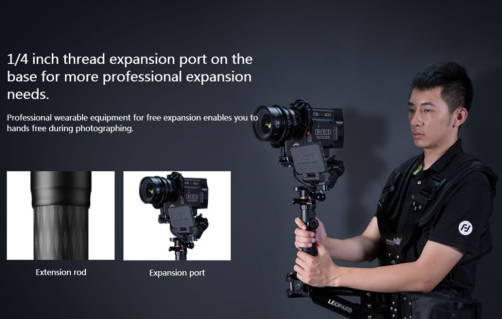 FeiyuTech AK4000 3-Axis Handheld Gimbal Stabilizer with LCD Touch Screen Max Load 4kg for Mirrorless DSLR Camera - Black