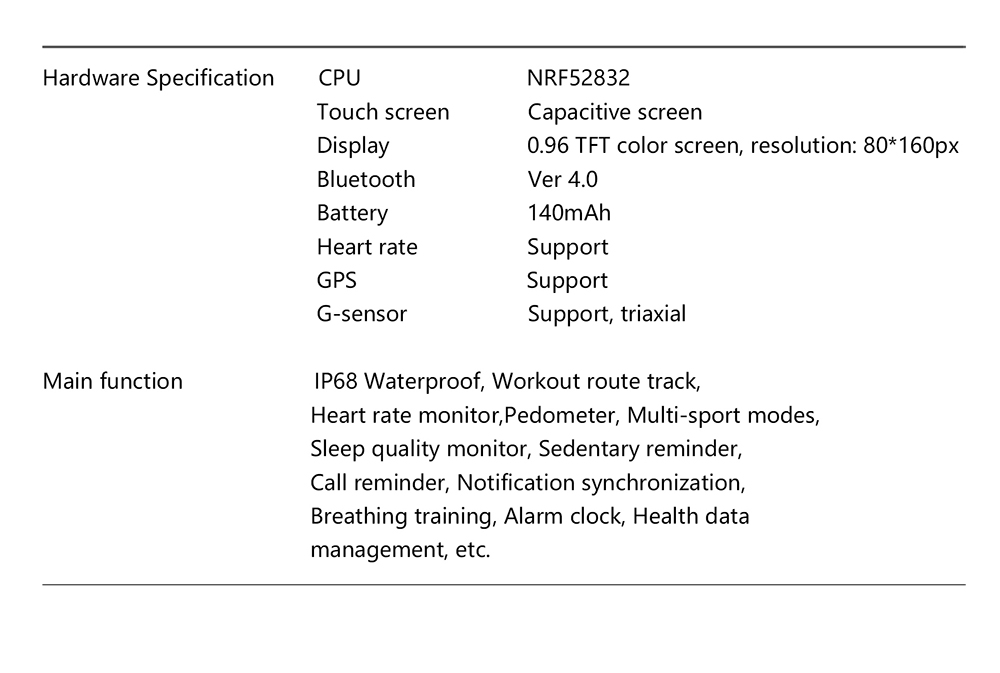 Makibes KR02 Smart Bracelet Color Screen IP68 Water Resistant Built-in GPS Heart Rate Monitor - Silver