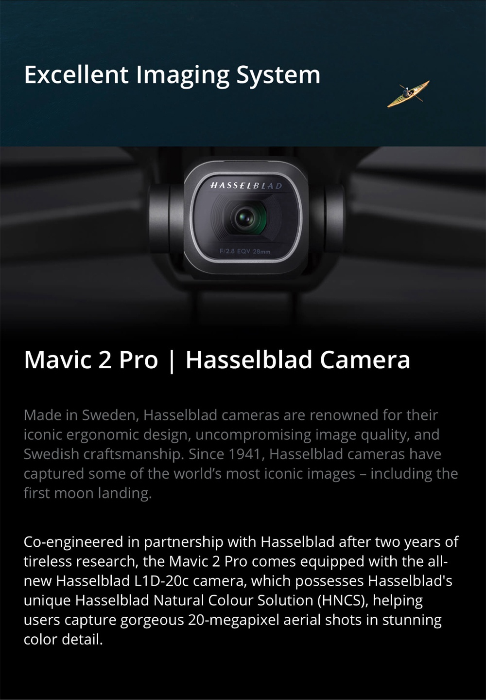 DJI Mavic 2 Pro 3-Axis Gimbal 1" CMOS Sensor Hasselblad Camera 10-bit Dlog-M Color Profile Foldable RC Drone RTF