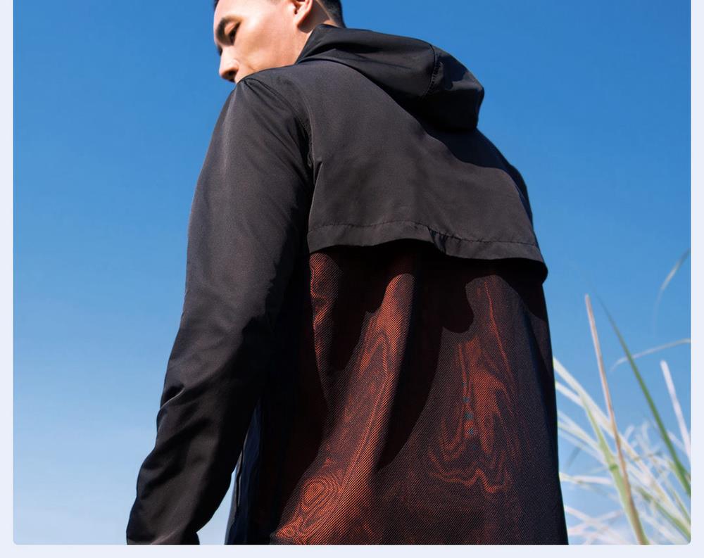 Xiaomi Men Backpack Jacket Water-resistant Sport Coat Size M -Khaki Gray