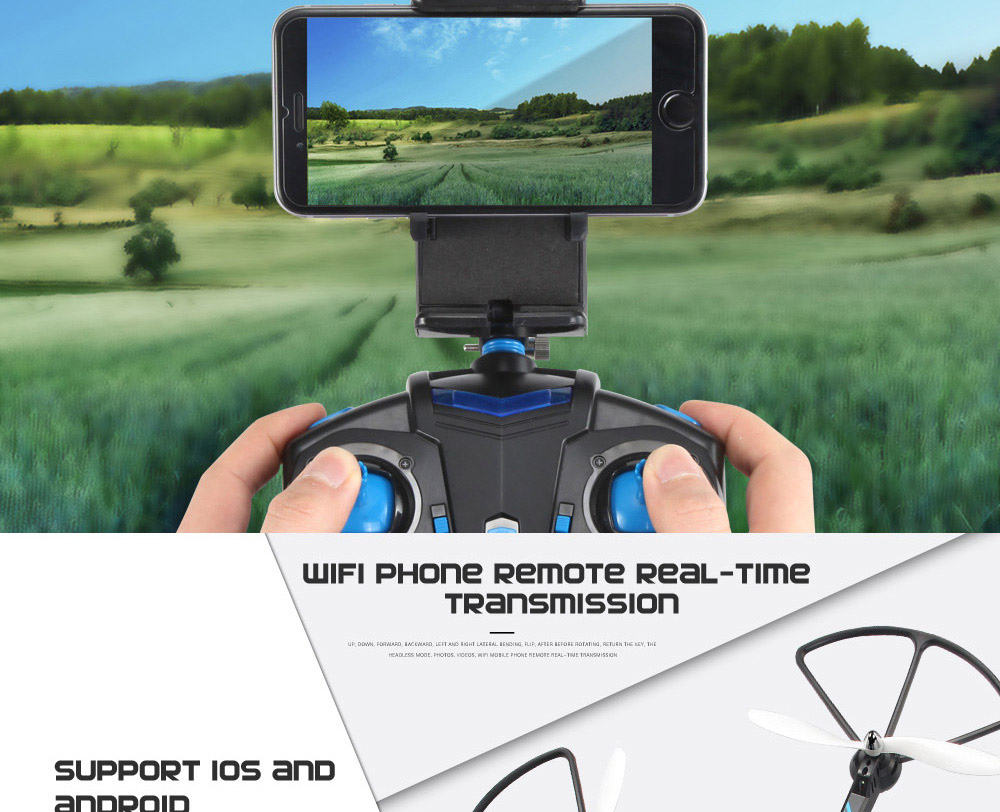 JJRC H28W Wifi FPV With 2.0MP Camera 2.4G 4CH 6Axis One Axis Gimbal RC Quadcopter RTF