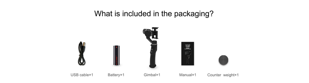 FUNSNAP Capture 3-Axis Brushless Handheld Gimbal Stabilizer for Smartphone