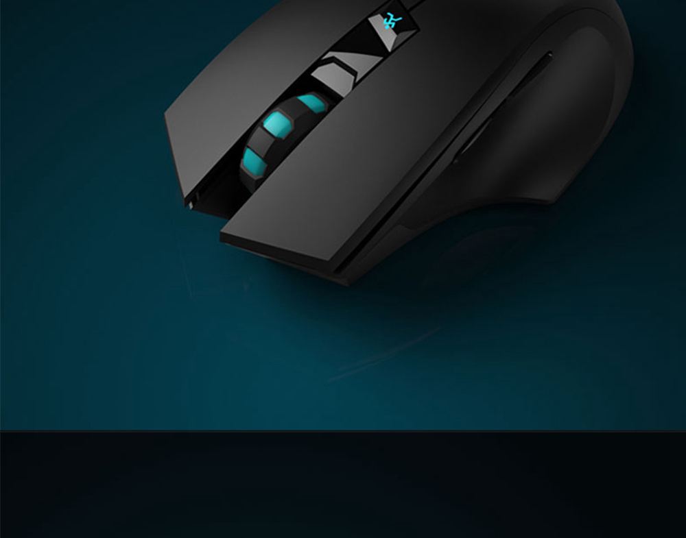 FD I720 Wireless Gamer Mouse 2400DPI Mute 6 Buttons Ultra Quiet Lightweight - Black