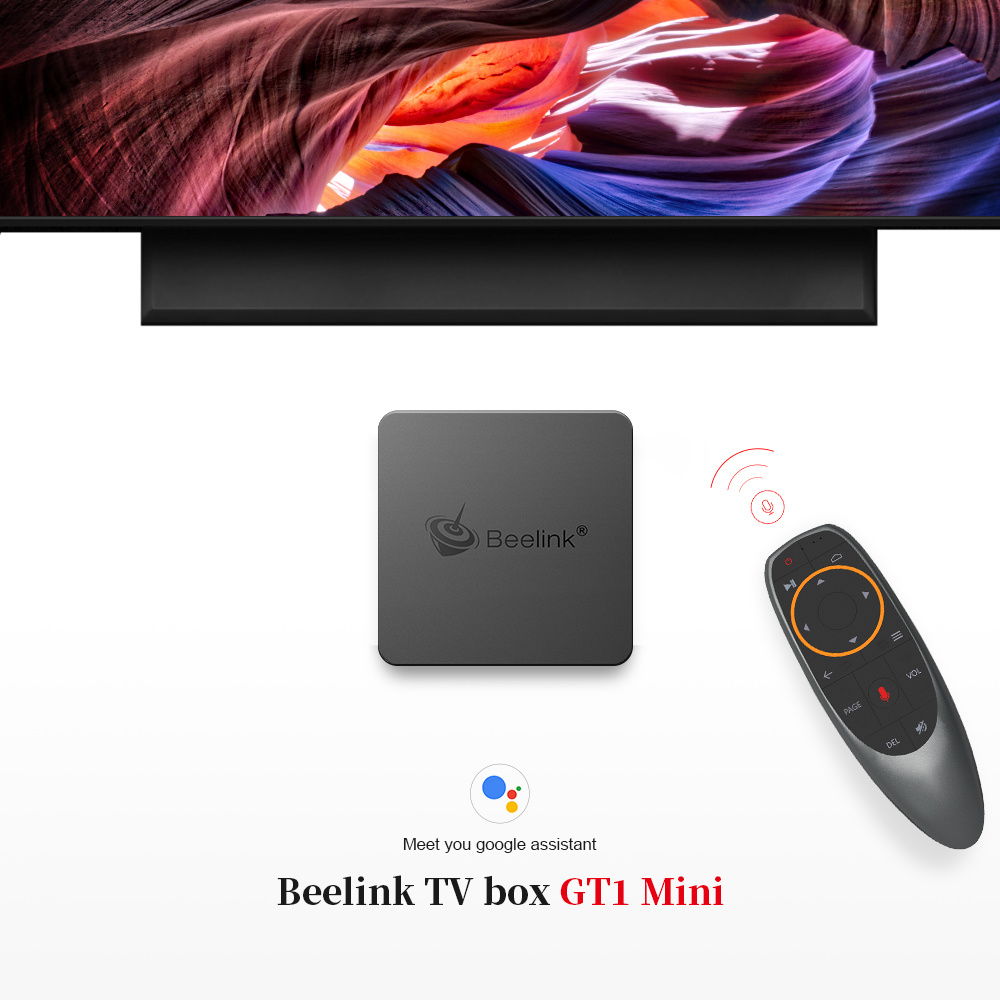 Beelink GT1 MINI Amlogic S905X2 Android 8.1 4GB DDR4 64GB eMMC 4K TV Box with Voice Remote Dual Band WiFi Gigabit LAN Bluetooth USB3.0