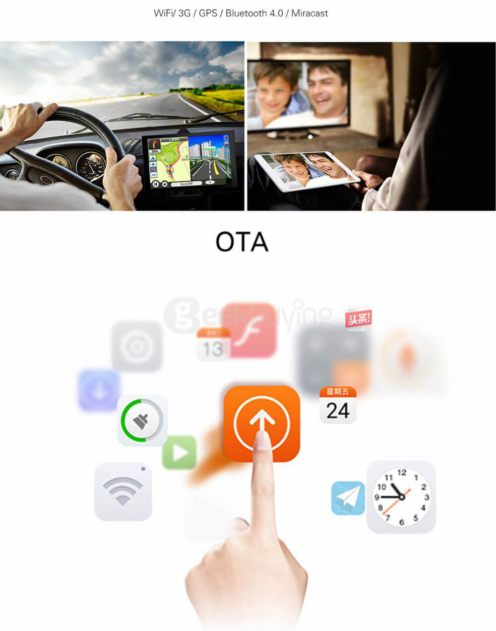 Teclast X10 3G Phablet 10.1 inch Android 5.1 1GB/16GB MTK8392 Octa Core 1.7GHz IPS 1280*800 GPS Bluetooth - Black