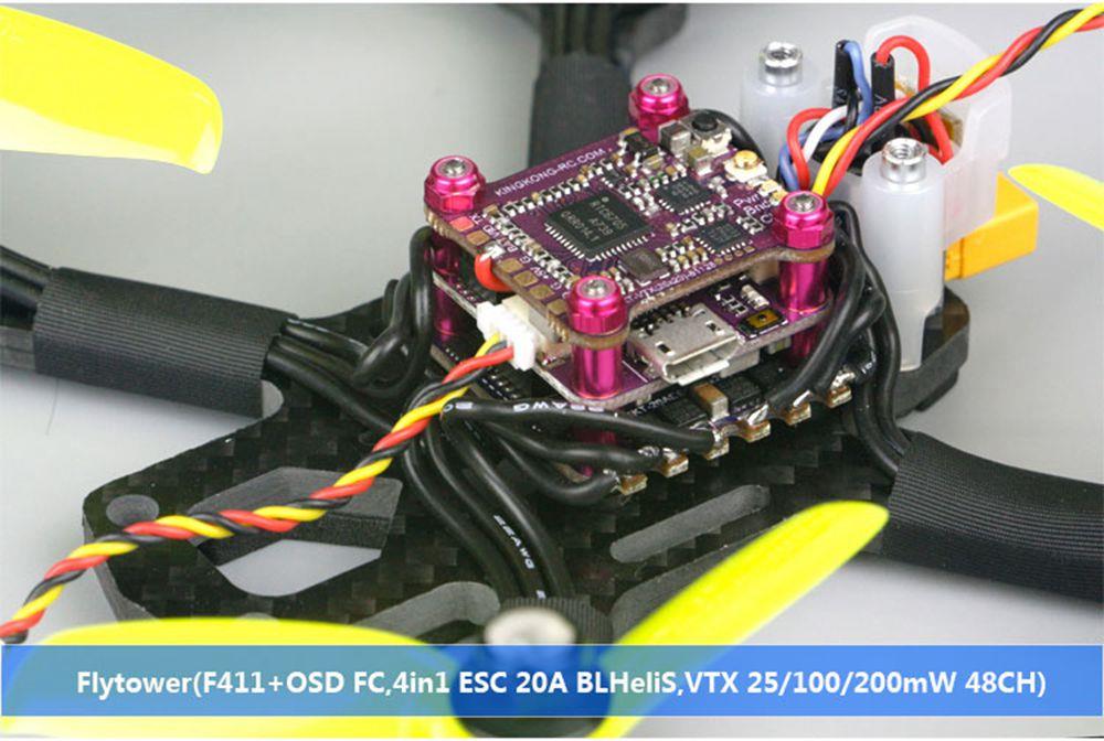 LDARC 90GTI FPV 98mm 3S FPV Racing Drone With F411 OSD 20A 5.8G 48CH 200mW VTX C1200 1200TVL Camera PNP