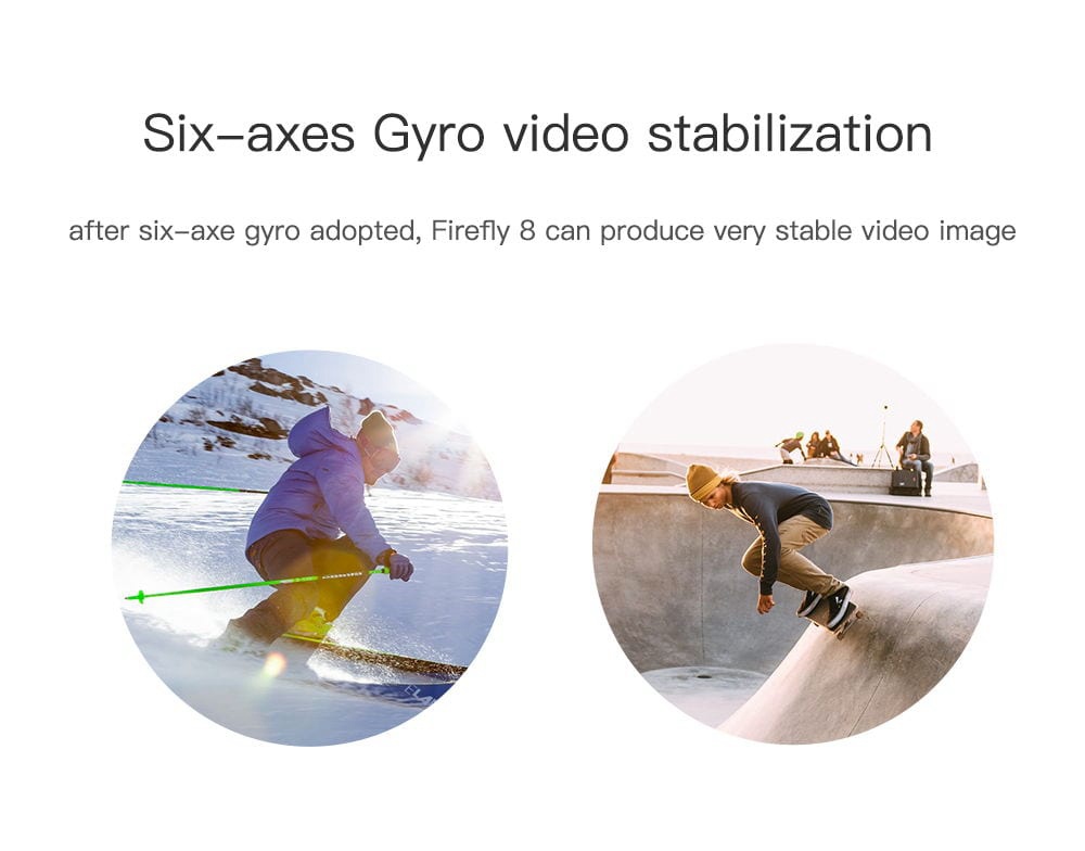 Hawkeye Firefly 8 2160P 170 Degree Wide Angle Bluetooth WiFi HDR FPV Action Camera Built-in Microphone - Wide Angle Lens