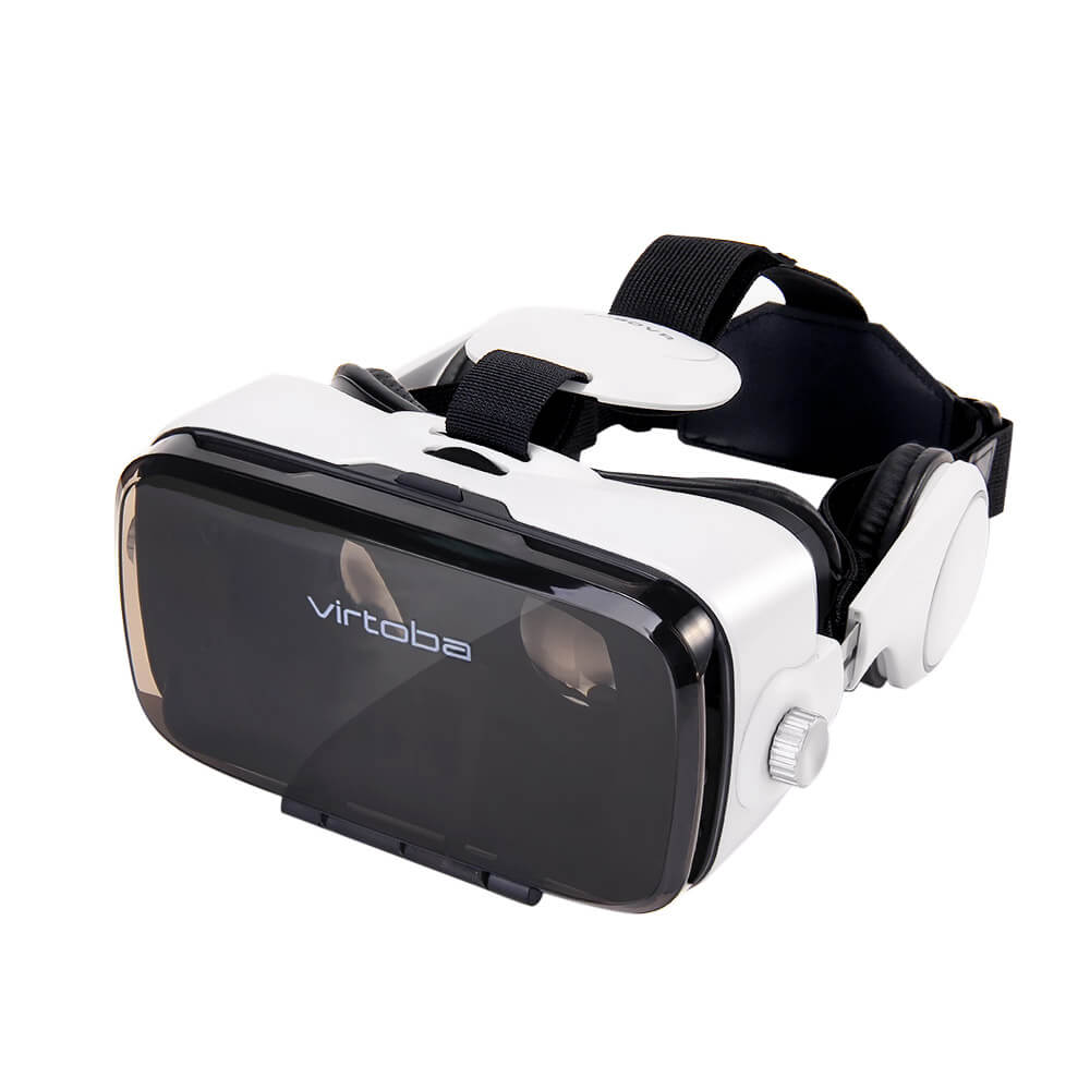 [Spain Stock]Virtoba X5 VR Box 3D VR Virtual Reality Headset 120 Degrees FOV Immersive 3D Movie Video Game Headset with Bluetooth Gamepad Headphone for 4-6 Inch Smartphone